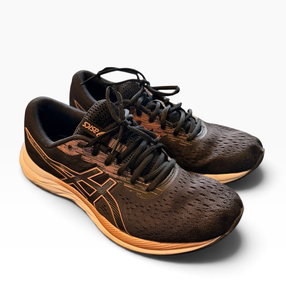 ASICS Gel-Excite 7 Womens 10 Wide Running Shoes Black Rose Gold 1012A561